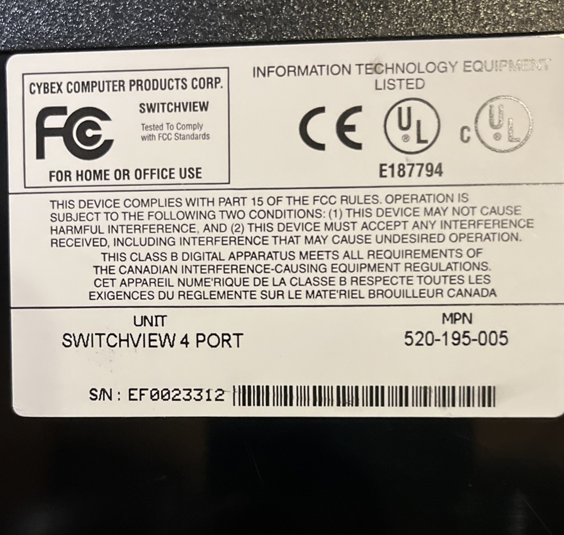 Avocent SwitchView 4 Port Select 520-195-005