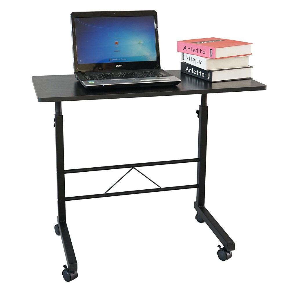 US C Shaped Rolling End Table,Side Table Adjust for Couch Sofa Table Living Room