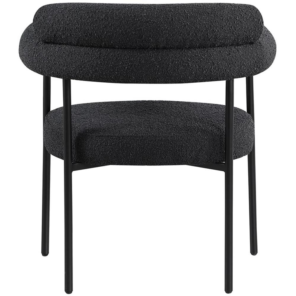 Meridian Furniture Blake Black Boucle Fabric Dining Chair Set of 2