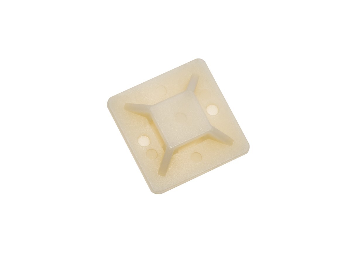 Monoprice Cable Tie Mounts, White, 25x25mm (100Pcs/Pack) Use For Securing Cables