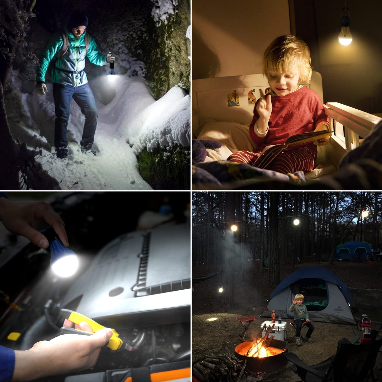 Portable LED Camping Lantern, Camping Essentials with 3 Lighting Modes, Hangi...