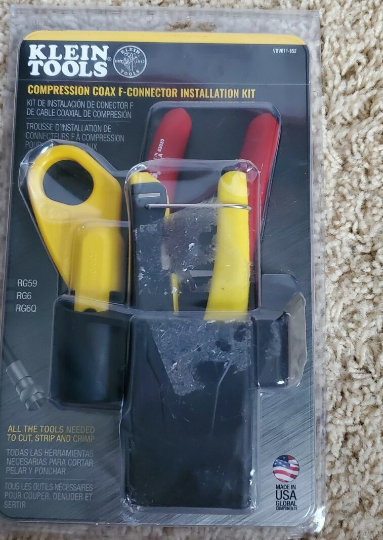 Klein Tools VDV011-852 Coax Cable Installation Kit with Hip Pouch
