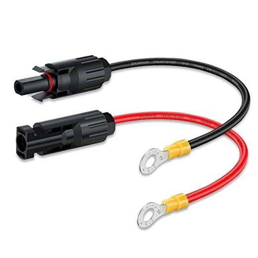 10AWG Solar Panel Connector Cable, Solar Connecter to O Ring Solar Panel