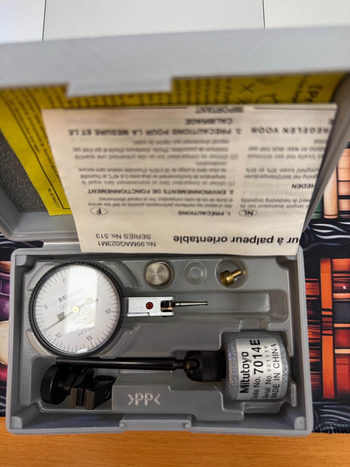 Mitutoyo 7014E Mini Magnetic Stand Indicator Holder Box Manual Used