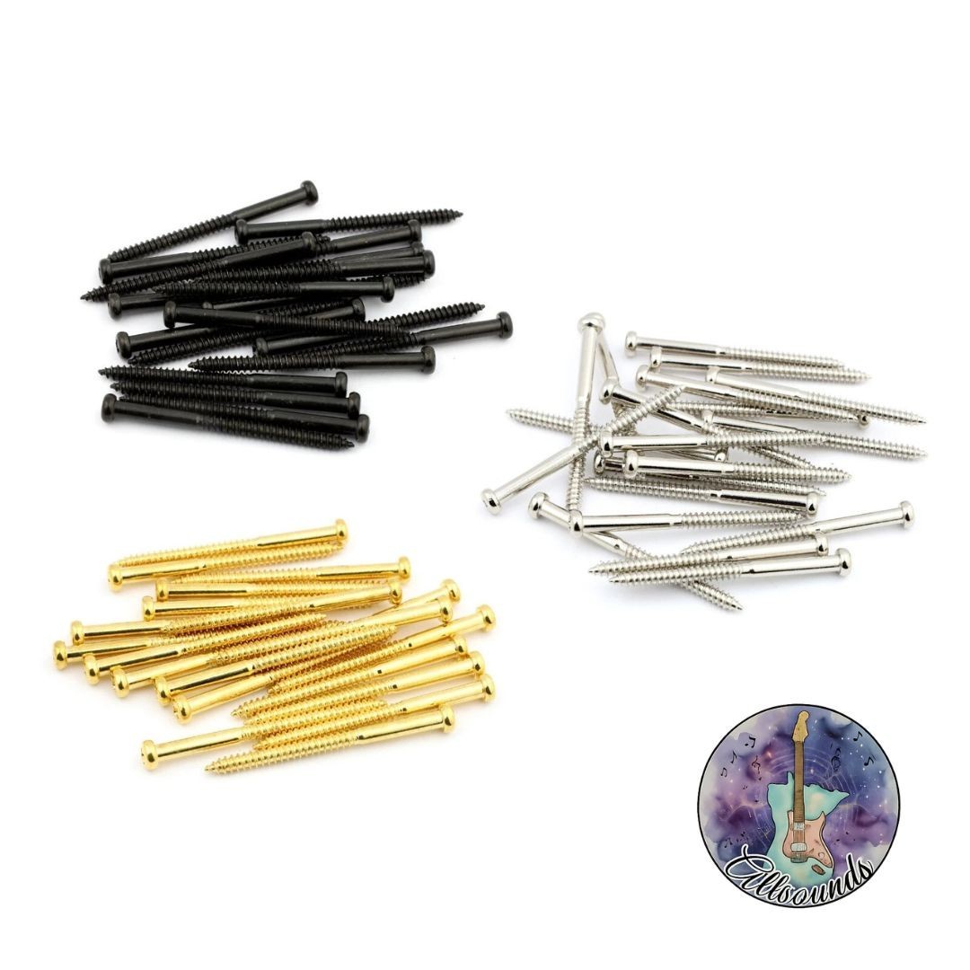 20pcs Bass Pickup Mounting Screws Jazz P P90 Music Man Pickups NICKEL BLACK GOLD