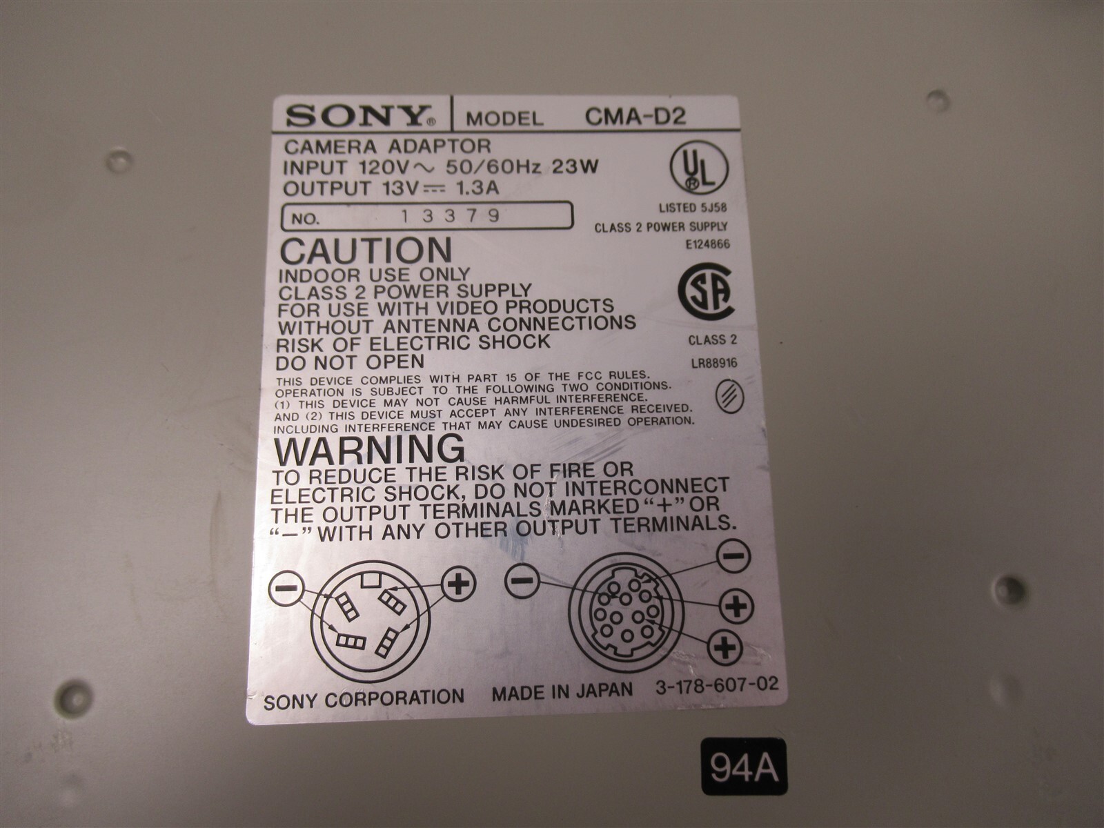 Sony CMA-D2 Camera Adaptor