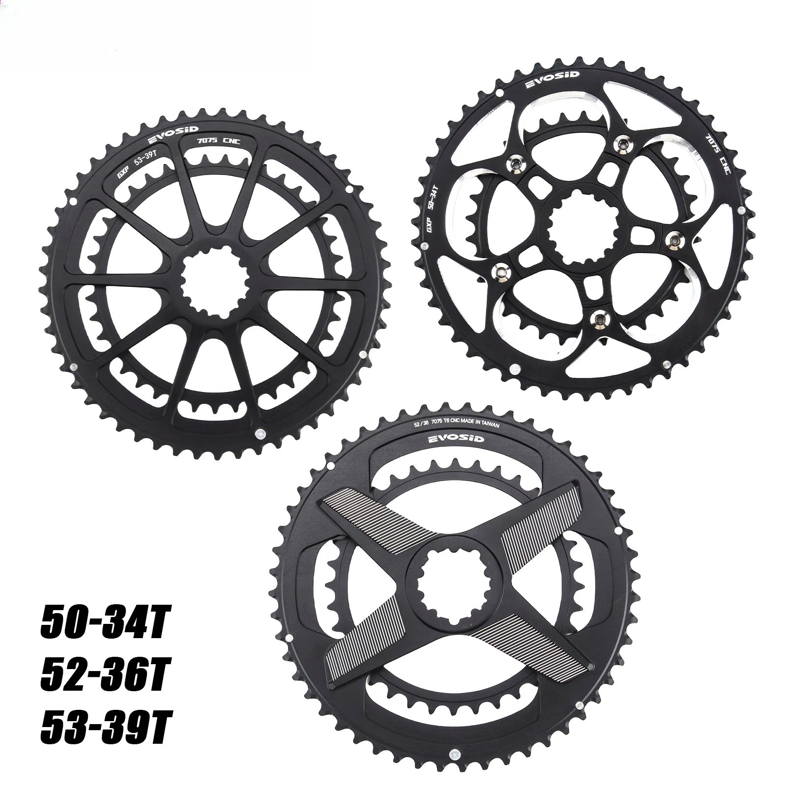 Gravel Bicycle Road Bike Chainring Double Speed 50-34T   Crankset Chainwhe