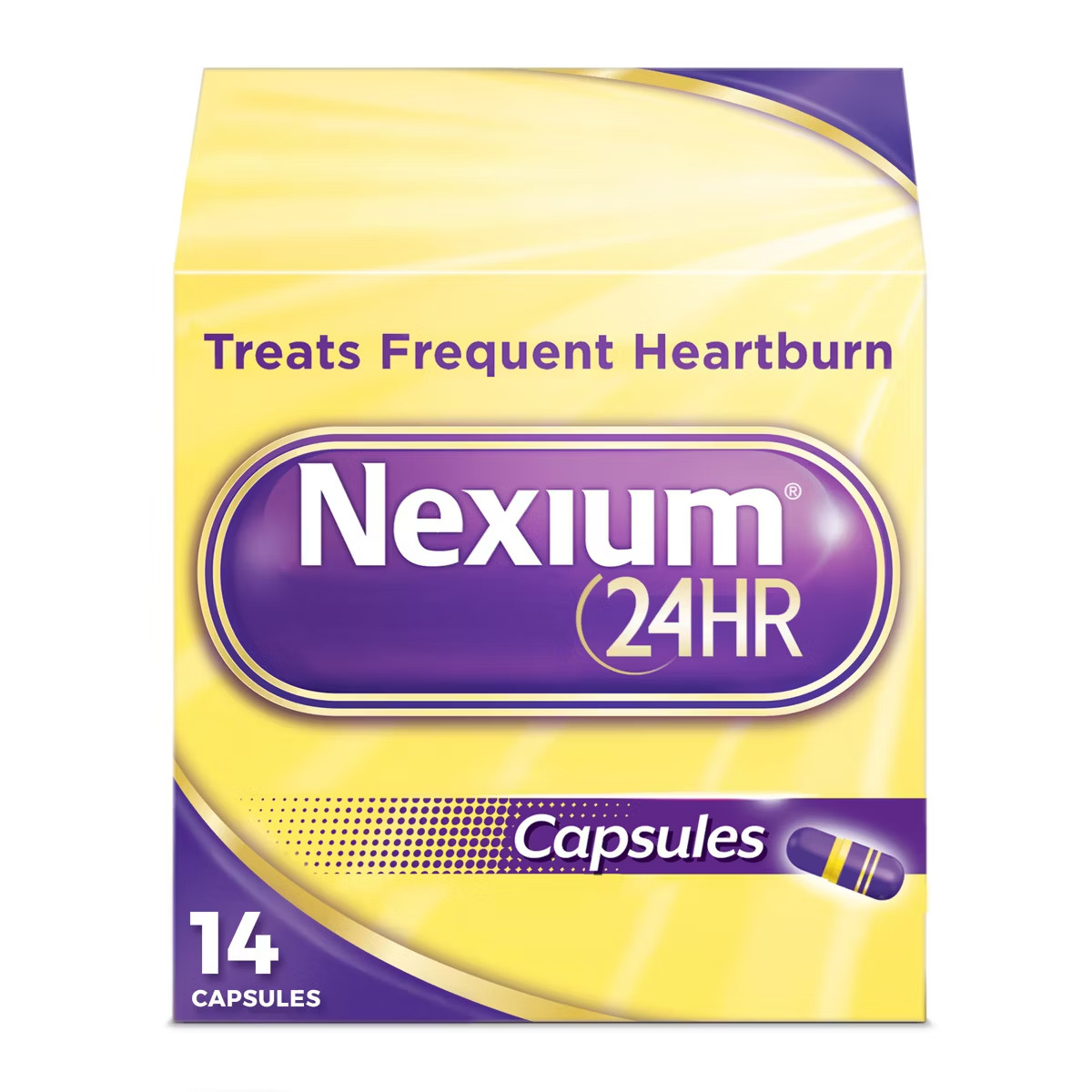 Nexium 24HR 14 Capsules Heartburn Relief with Esomeprazole Magnesium 20 mg