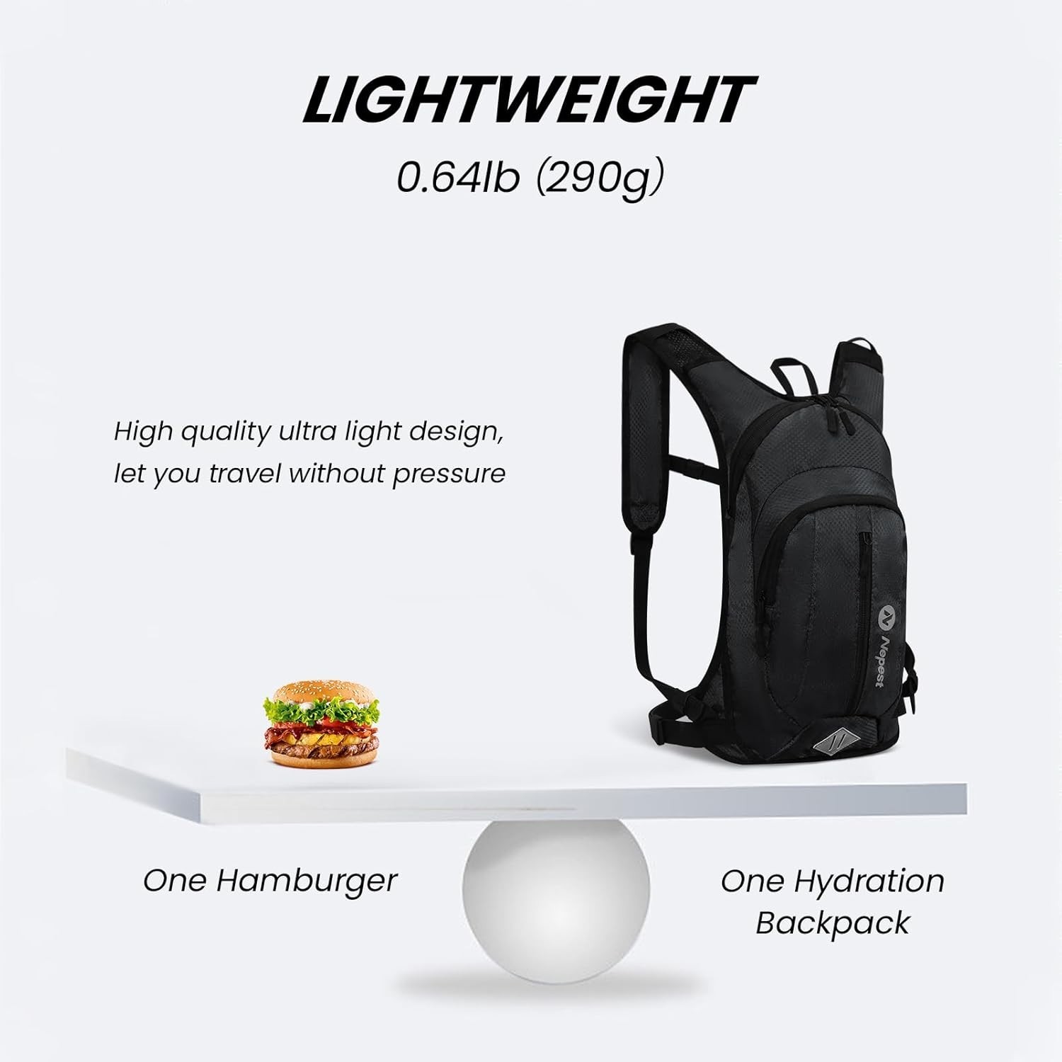 Hydration Pack Backpack for Women & Men, Lightweight Water Backpack with 2L W...