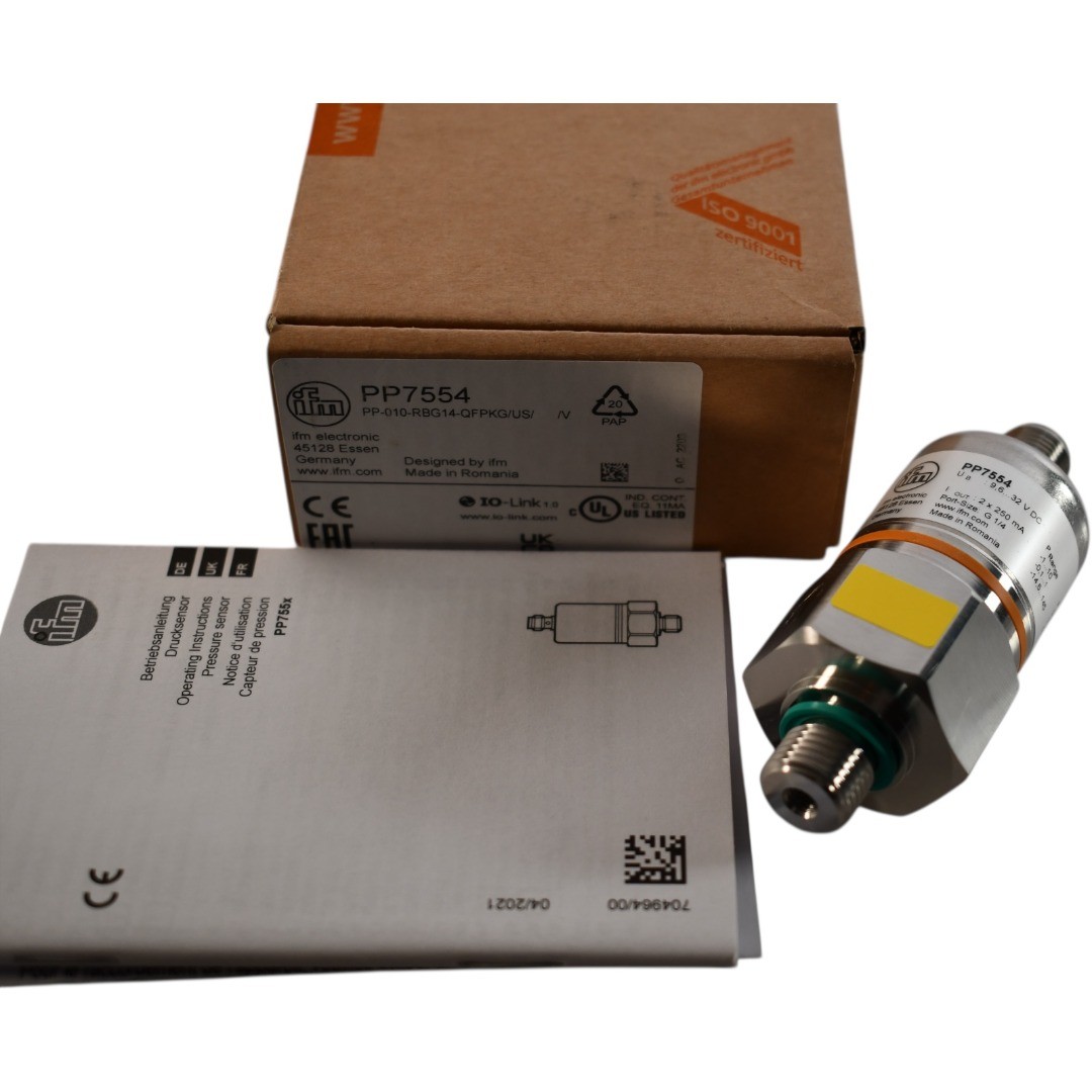 NEW IFM Electronic PP7554 Pressure Switch -1 to 10 Bar IO-Link G 1/4