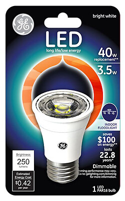 GE 26383 LED Bulb PAR16 E26 (Medium) Warm White 40 W Clear