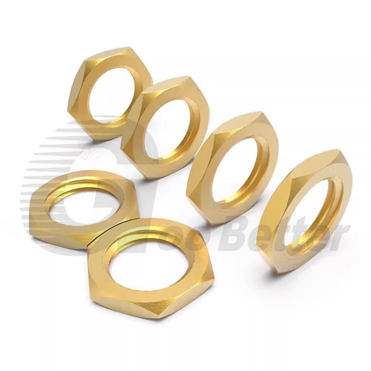 Brass Fine Thread Hex Half Thin Jam Nut M8,10,12,14,16,18,20,22 & G1/8 1/4 3/8~1