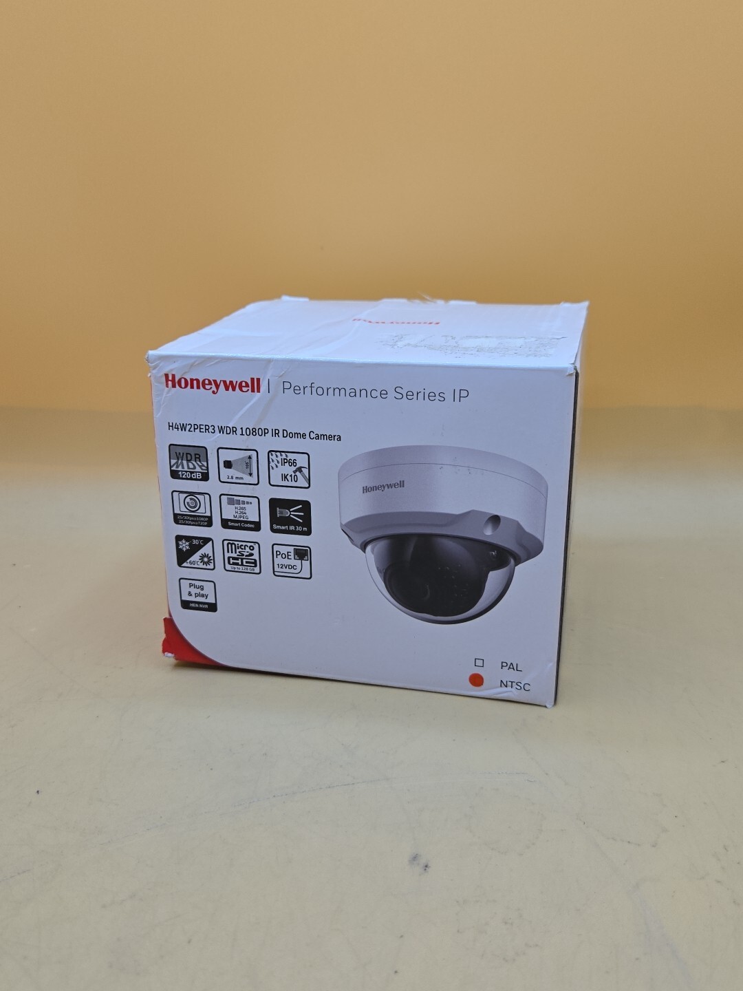 Honeywell H4W2PER3 2MP IR Rugged Mini Dome Camera White 2.8 Mm IP66