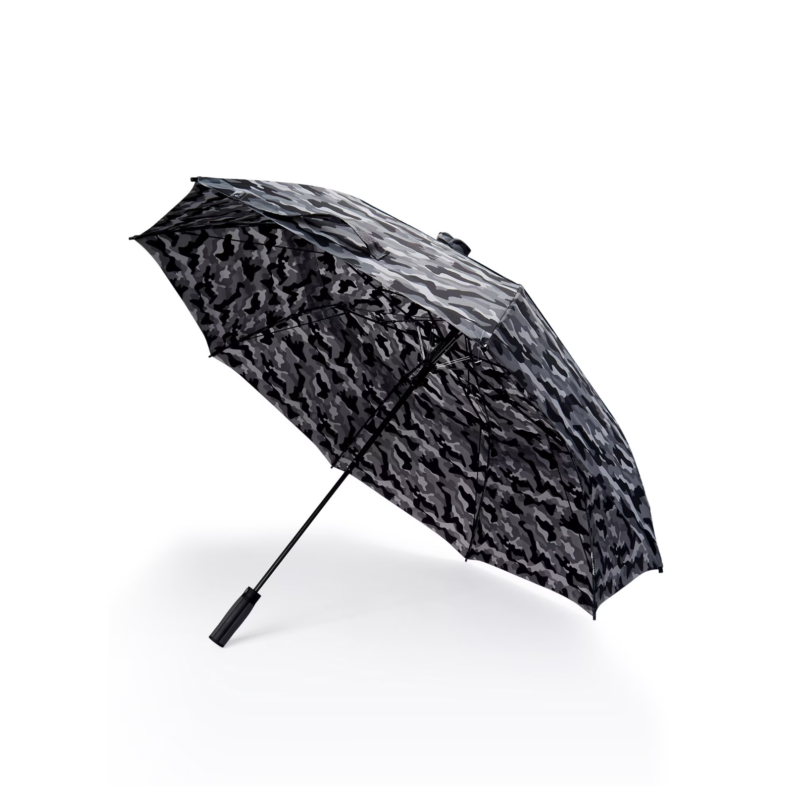 Misty Harbor Automatic Open Two Person Rain Umbrella Black Camo