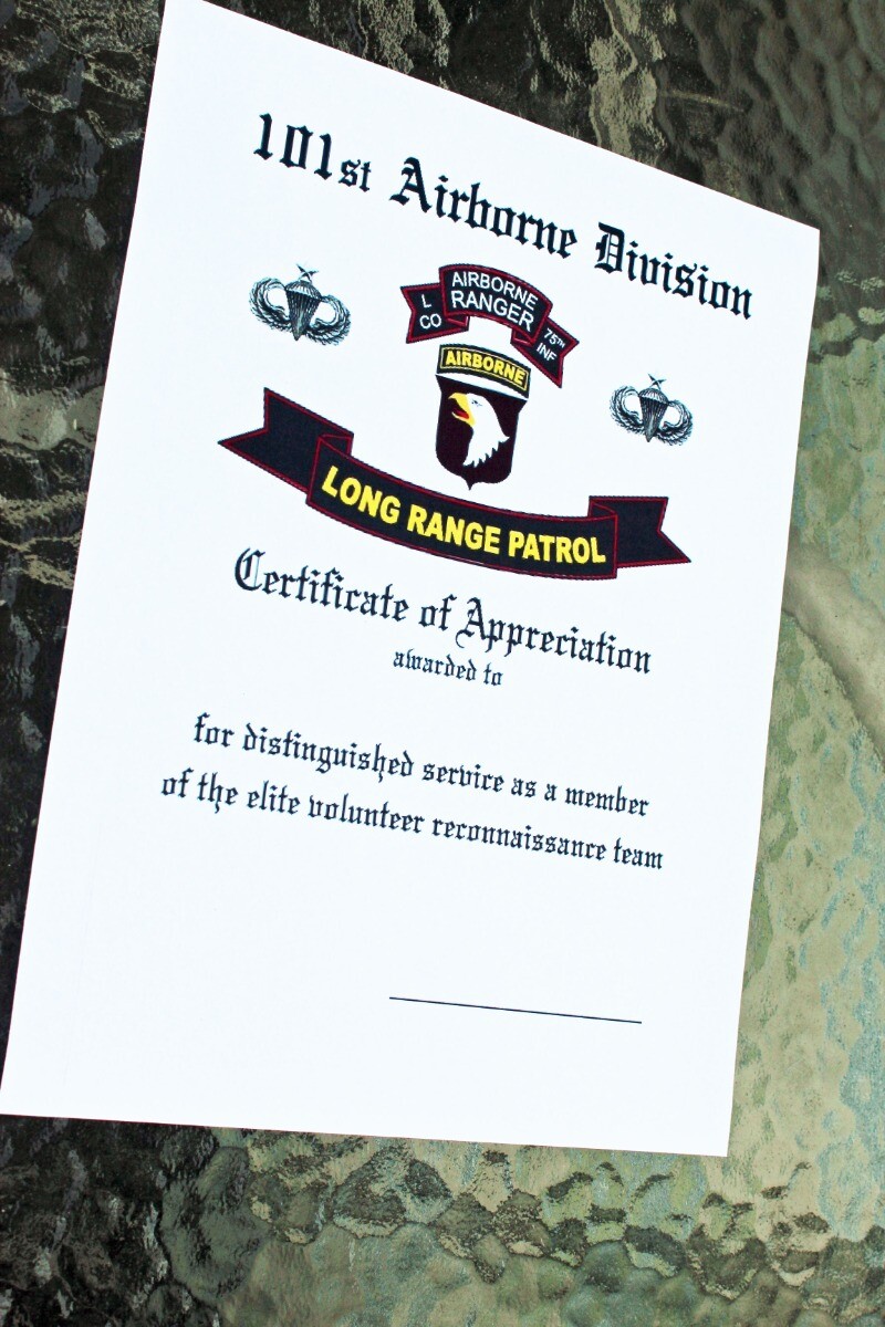 C4 101st Airborne Long Range Patrol L CO Ranger Airborne