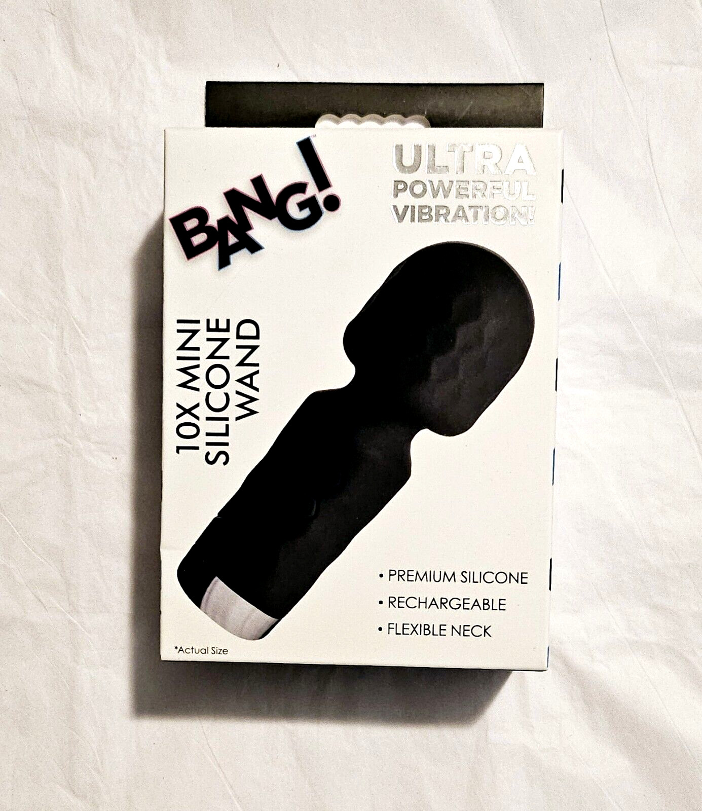Bang! 10X Ultra Powerful Silicone Mini Wand - Black- Retail Tag $68.95
