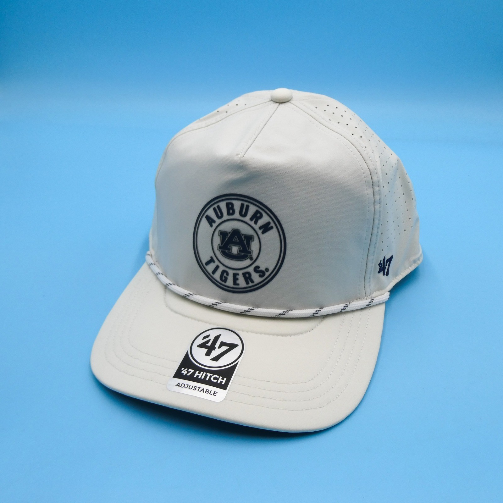 '47 Brand Hat Mens One Size 47 Hitch Auburn Tigers White Rope Snapback Cap Poly