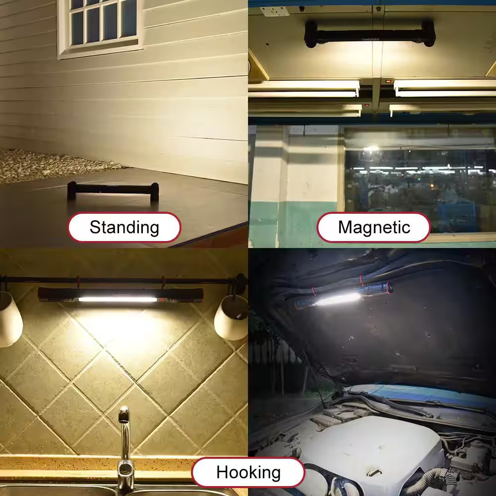 2500 Lm LED Rechargeable Infrared Touchless Work Light Battery Level Indicator N