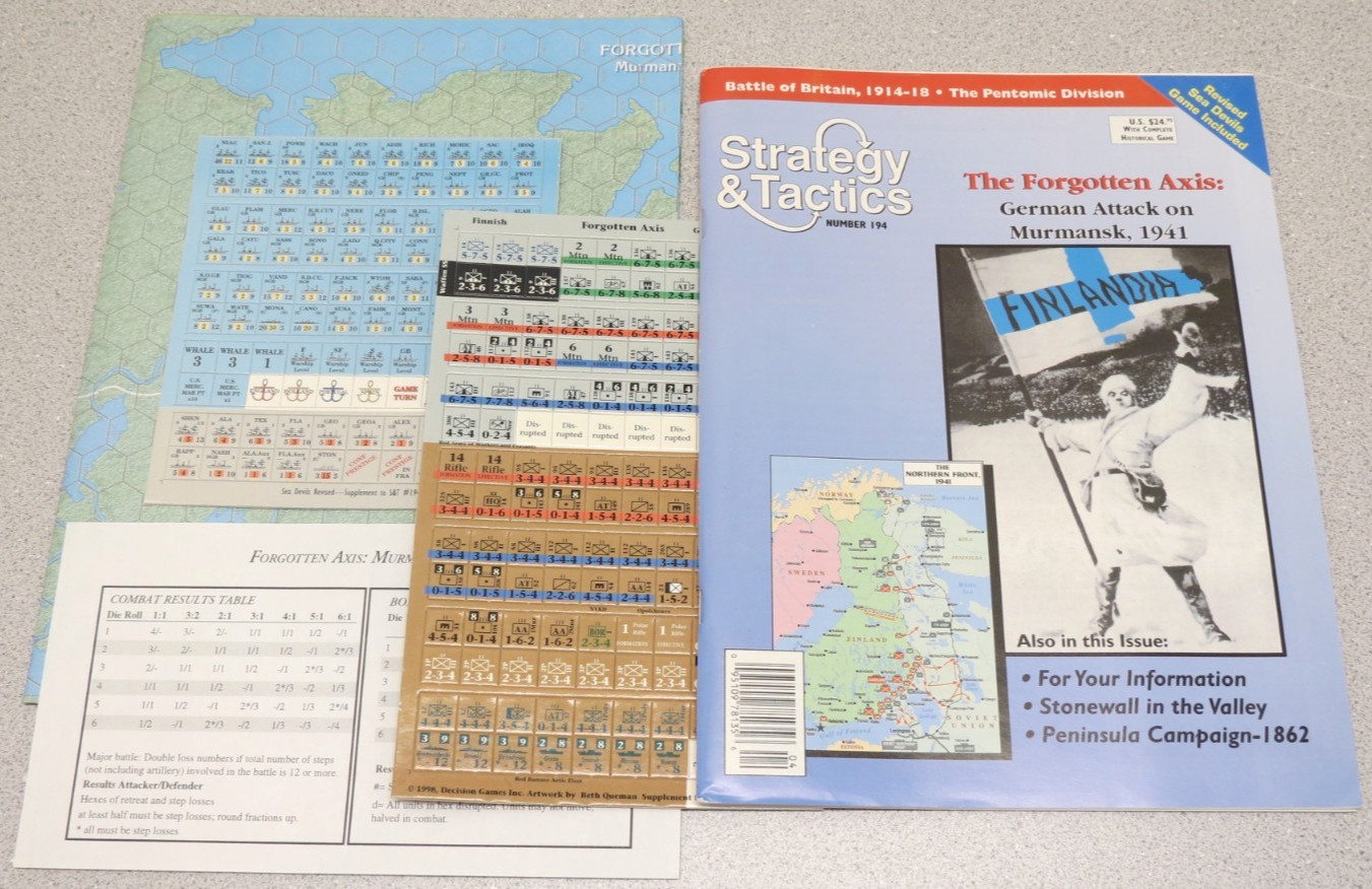 Strategy & Tactics # 194 Forgotten Axis German Murmansk  1941 complete unpunched