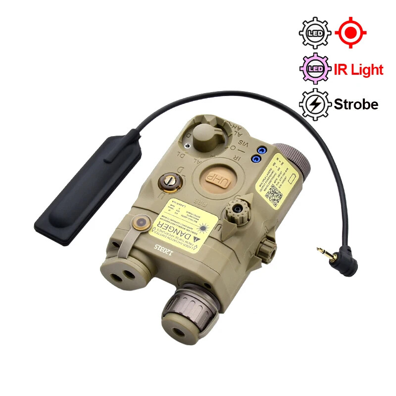 Airsoft UHP PEQ 15 Green Blue Laser Indicator Strobe Flashlight IR Fill Light