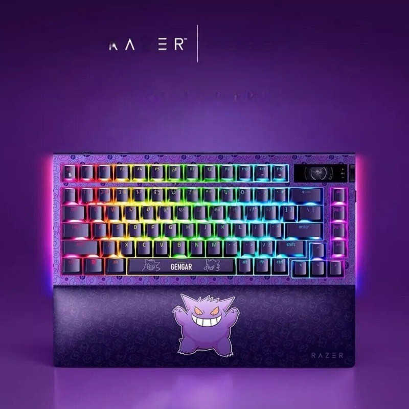 Gengar Razer X Pokémon Wireless Mechanical Keyboard W/ Wrist Rest Combo Set New