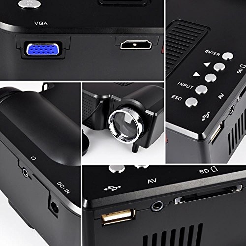Pyle PRJG48 Mini Compact Pocket Projector, 1080p Support, USB/SD Card Reader