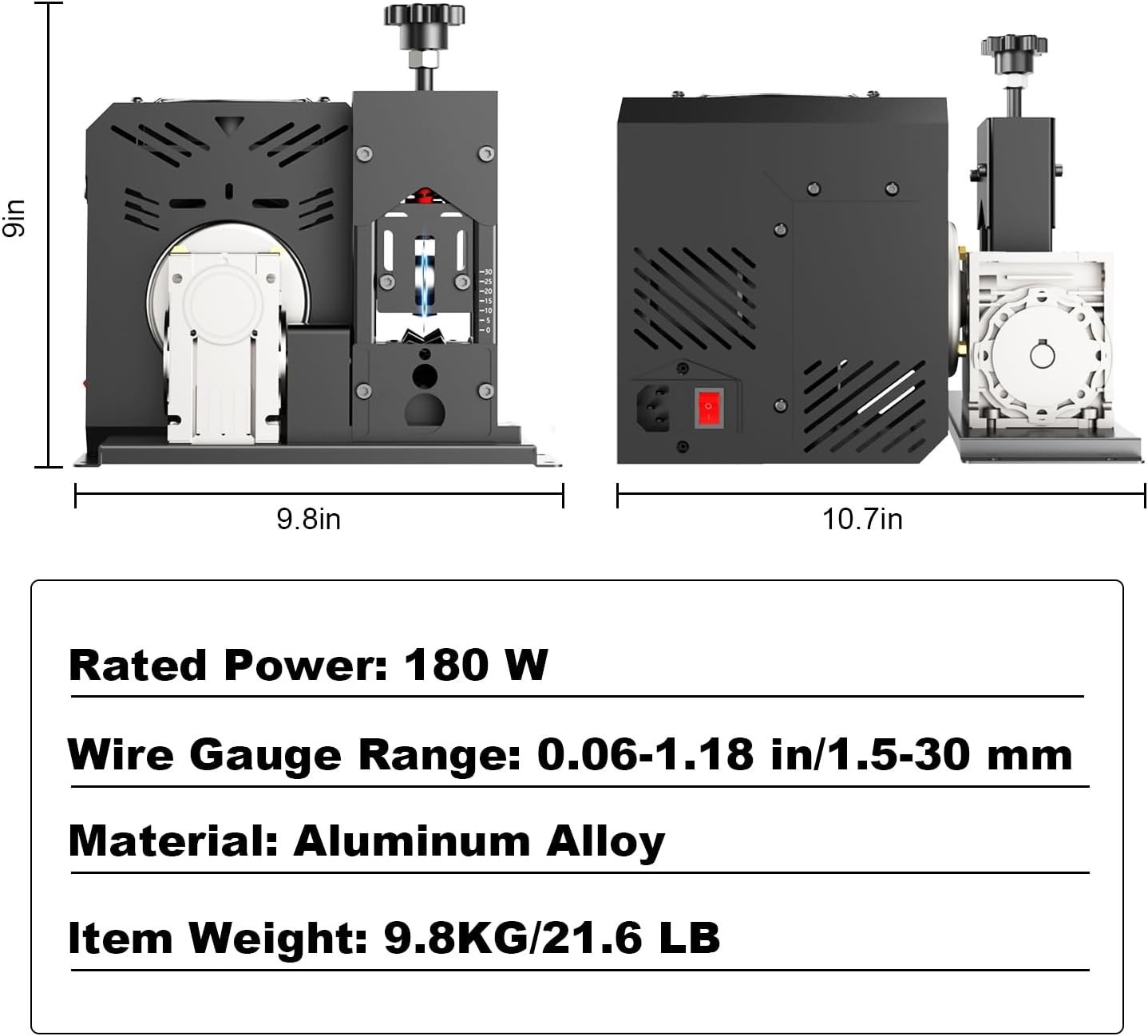 Portable Electric Wire Stripper - 80 ft./min Speed for Fast Insulation Removal