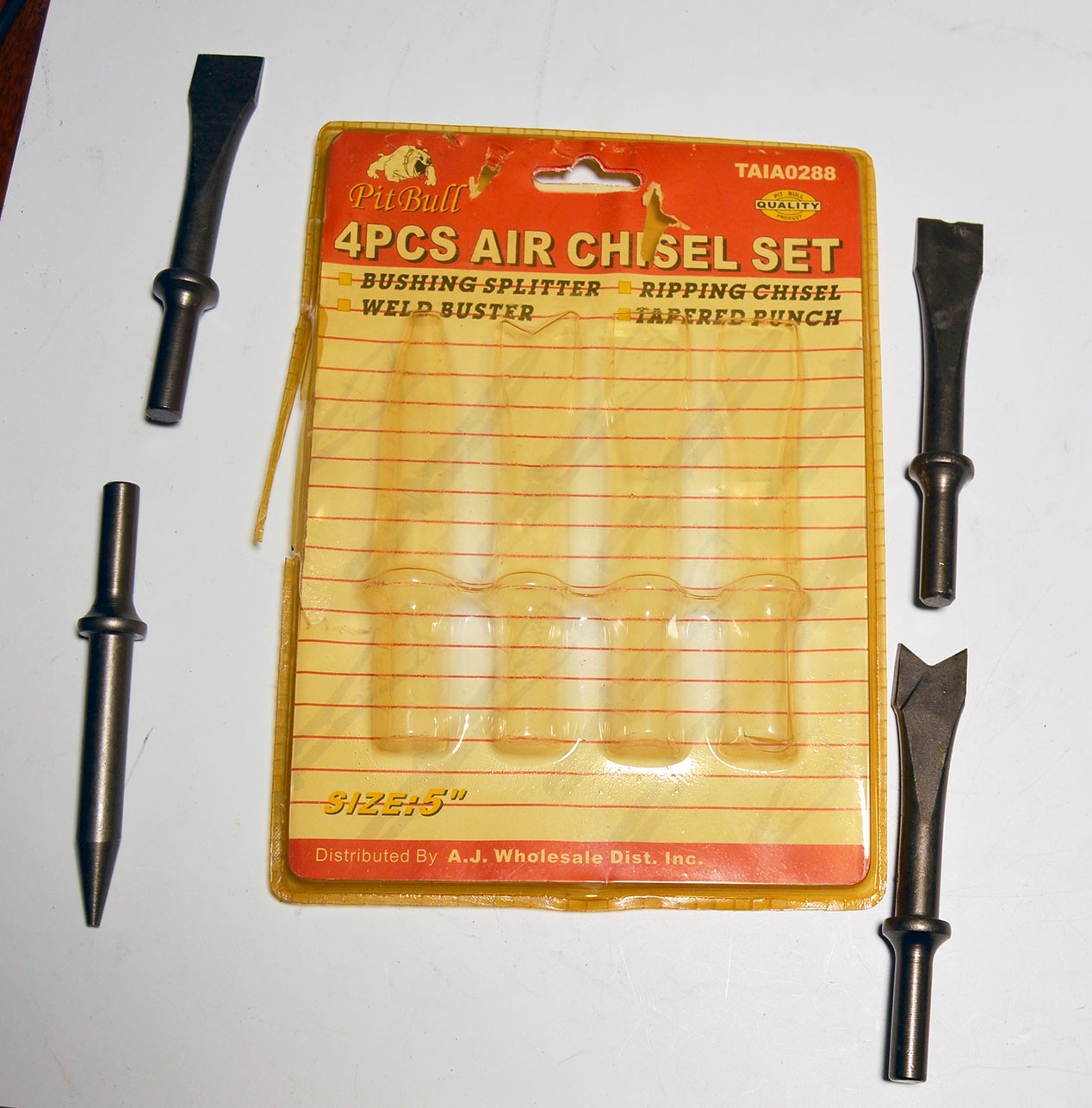 Pit Bull Air Chisel Set 4 Pcs TAIA0288