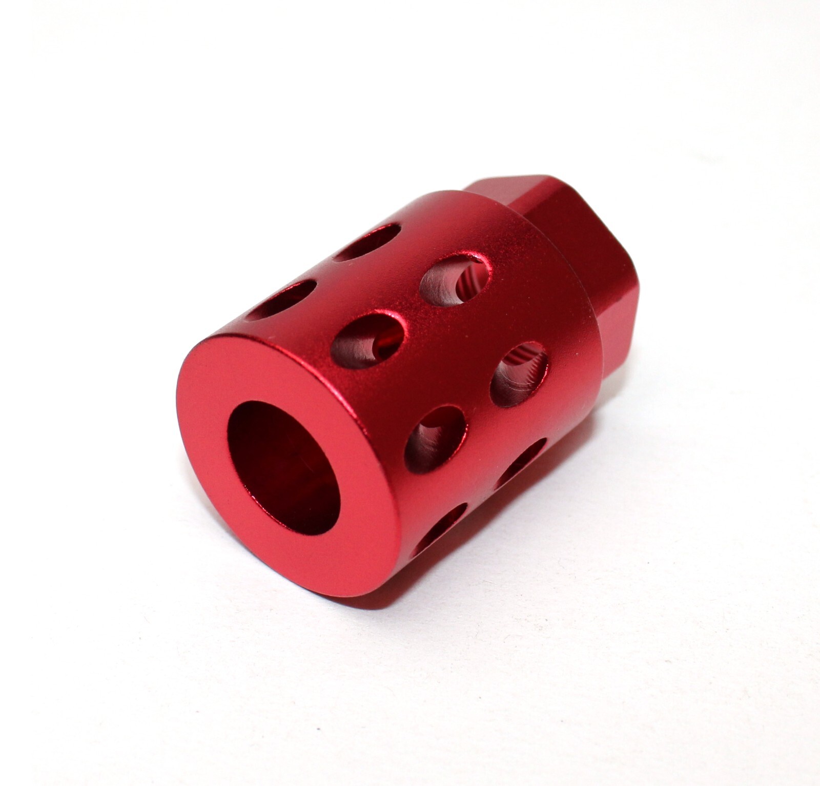 Red Aluminum Short Muzzle Brake 9/16"x24 RH TPI Fit .40Cal