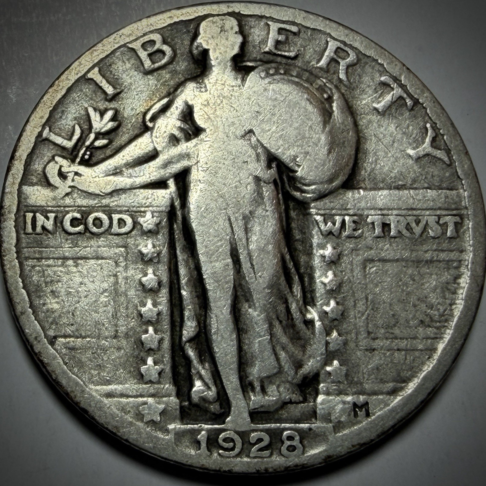 1928 Standing Liberty Quarter - 25 Cent Silver Coin