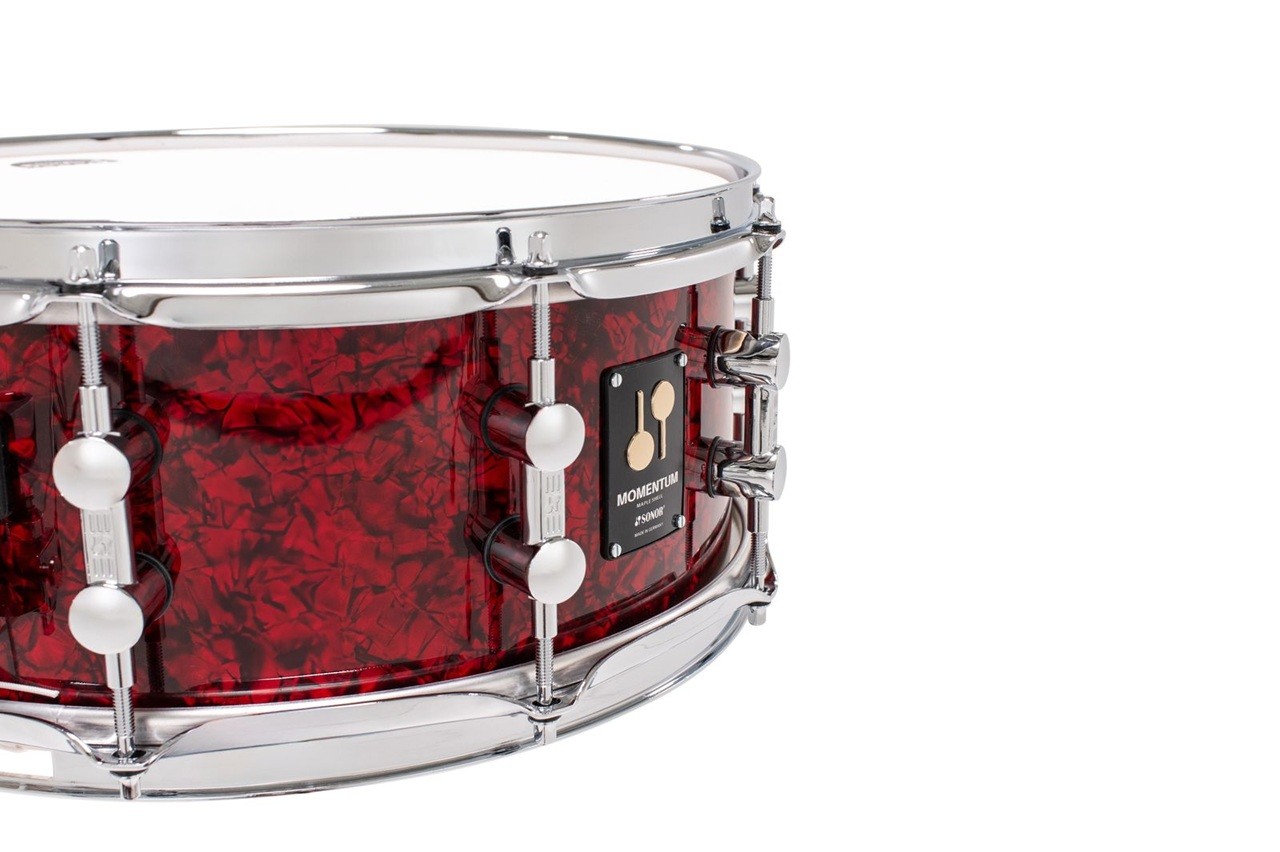 SONOR Momentum Beech 14x5.75" Red Pearl Wrap Snare Drum WorldShip NEW AuthDealer