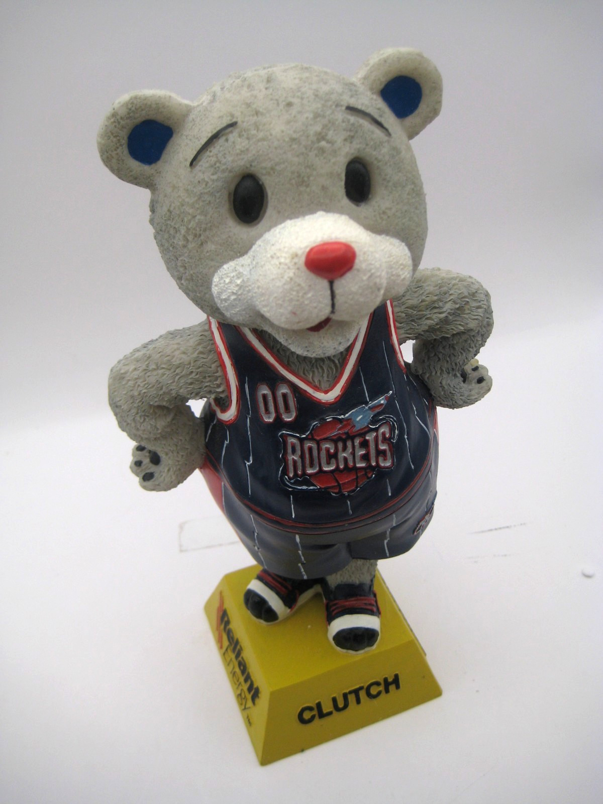 CLUTCH HOUSTAN ROCKETS MASCOT 2001-02 SGA “BOBBLE BELLY” BOBBLEHEAD FREE SHIP