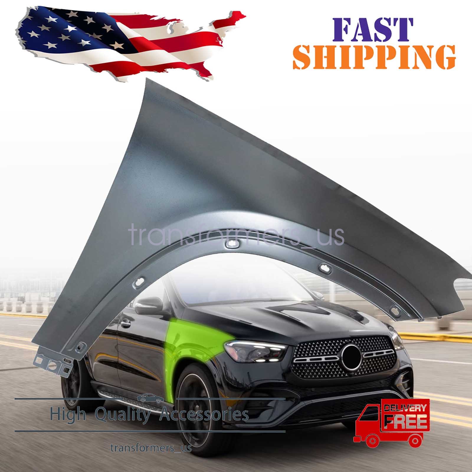 1678802400 Front Right Side Fender for 2020-2022 Mercedes-Benz GLE580 GLE450