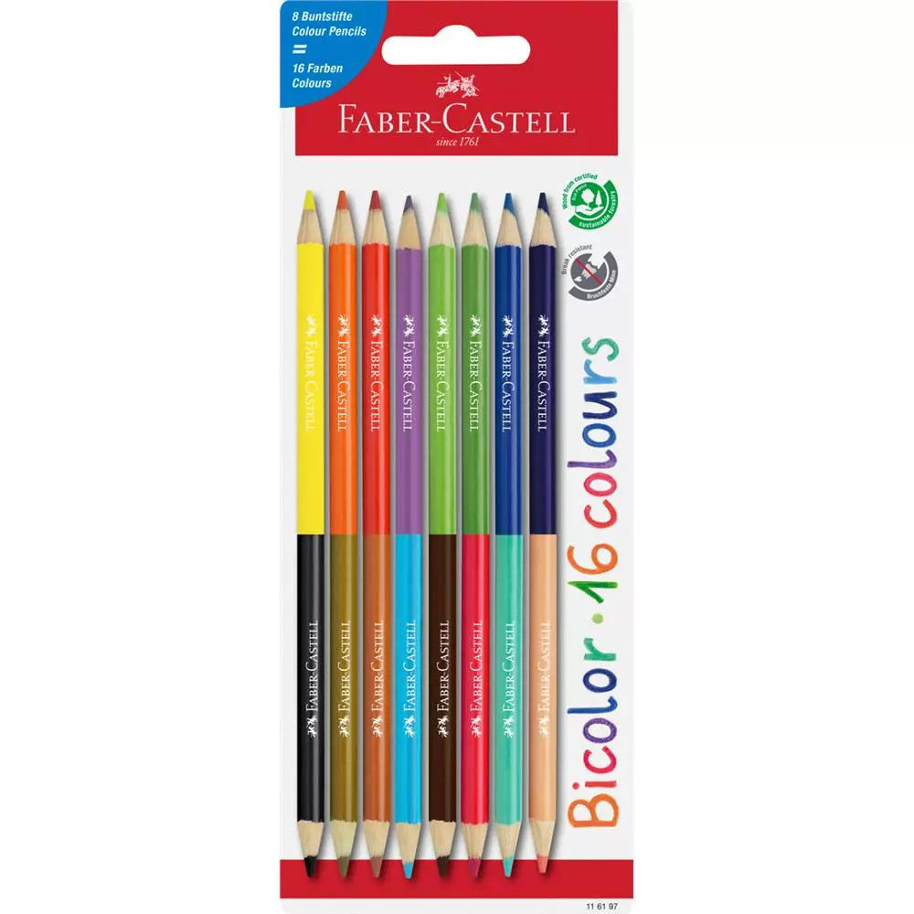 4005401161974 Kredki dwustronne 8 kolorów opakowanie blistrowe faber-castell Fab