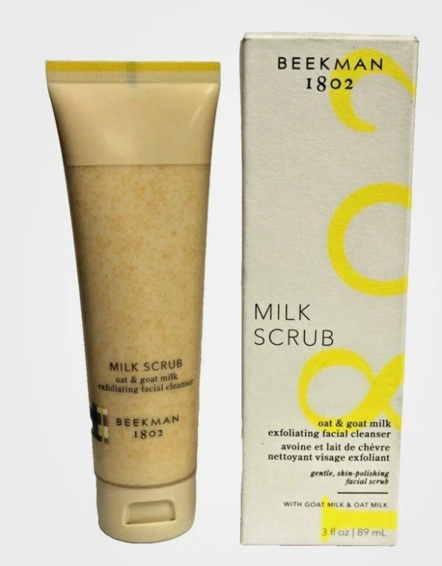 Beekman 1802 Milk Scrub Oat & Goat Milk Exfoliating Cleanser 3oz NIB Sealed