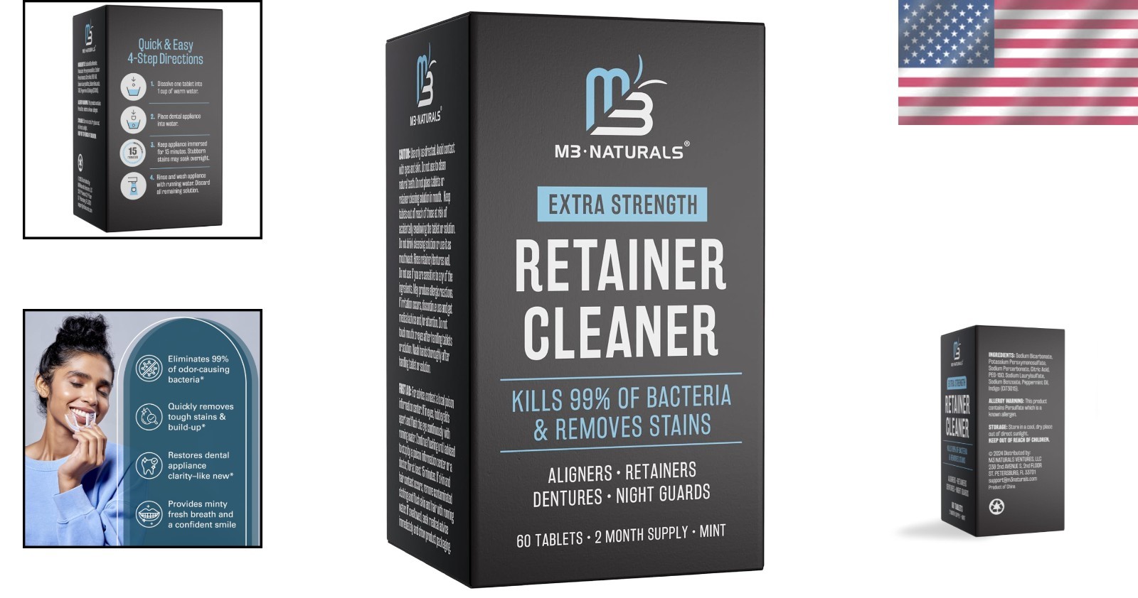 Retainer Cleanser Tablets 60 Count Mint