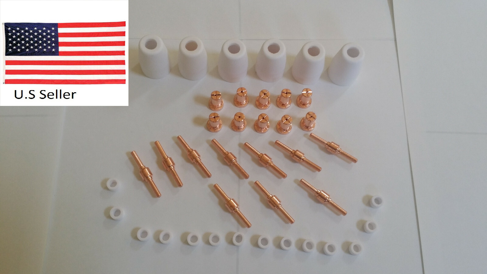 Arccaptain CUT50 PLASMA CUTTER CONSUMABLES 40PCS COPPER EXTENDED CONSUMABLES USA