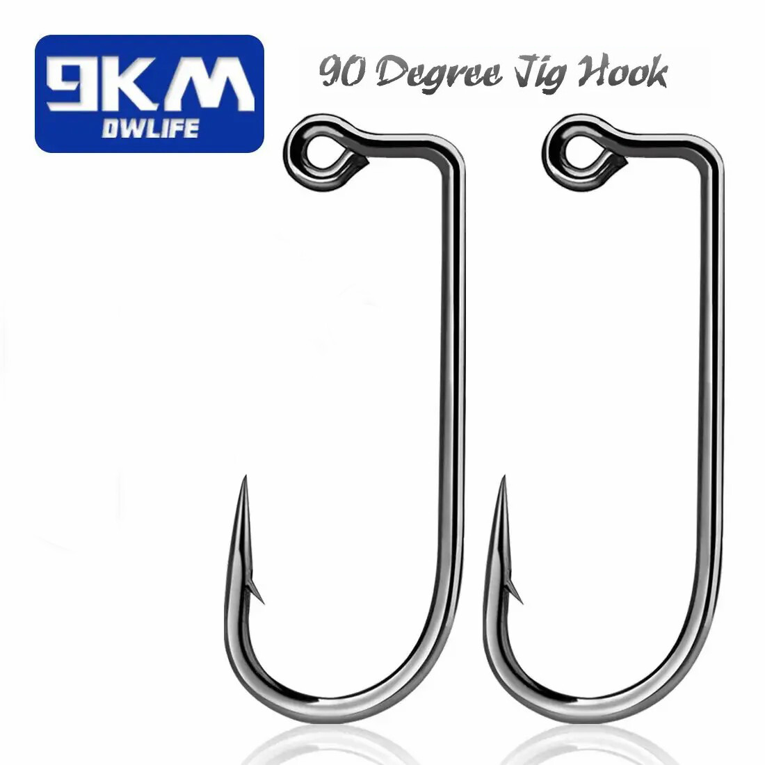 50~200Pcs Jig Hooks Aberdeen 90 Degree Jig Hooks Round Bend DIY Jig Head Tackle