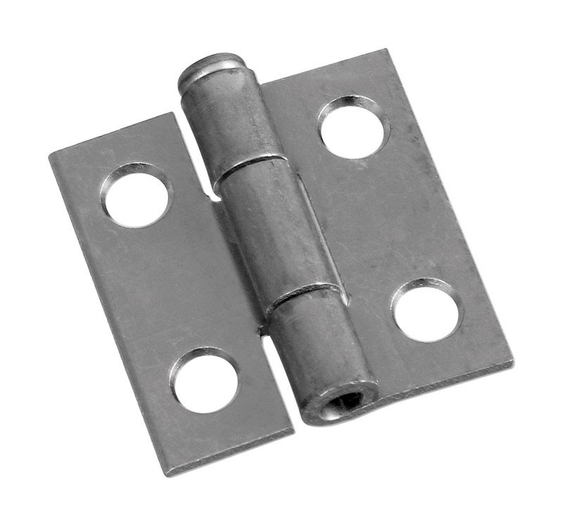 National Hardware N141-606 Zinc Plated Steel Full Mortise Narrow Hinge 1 L in.