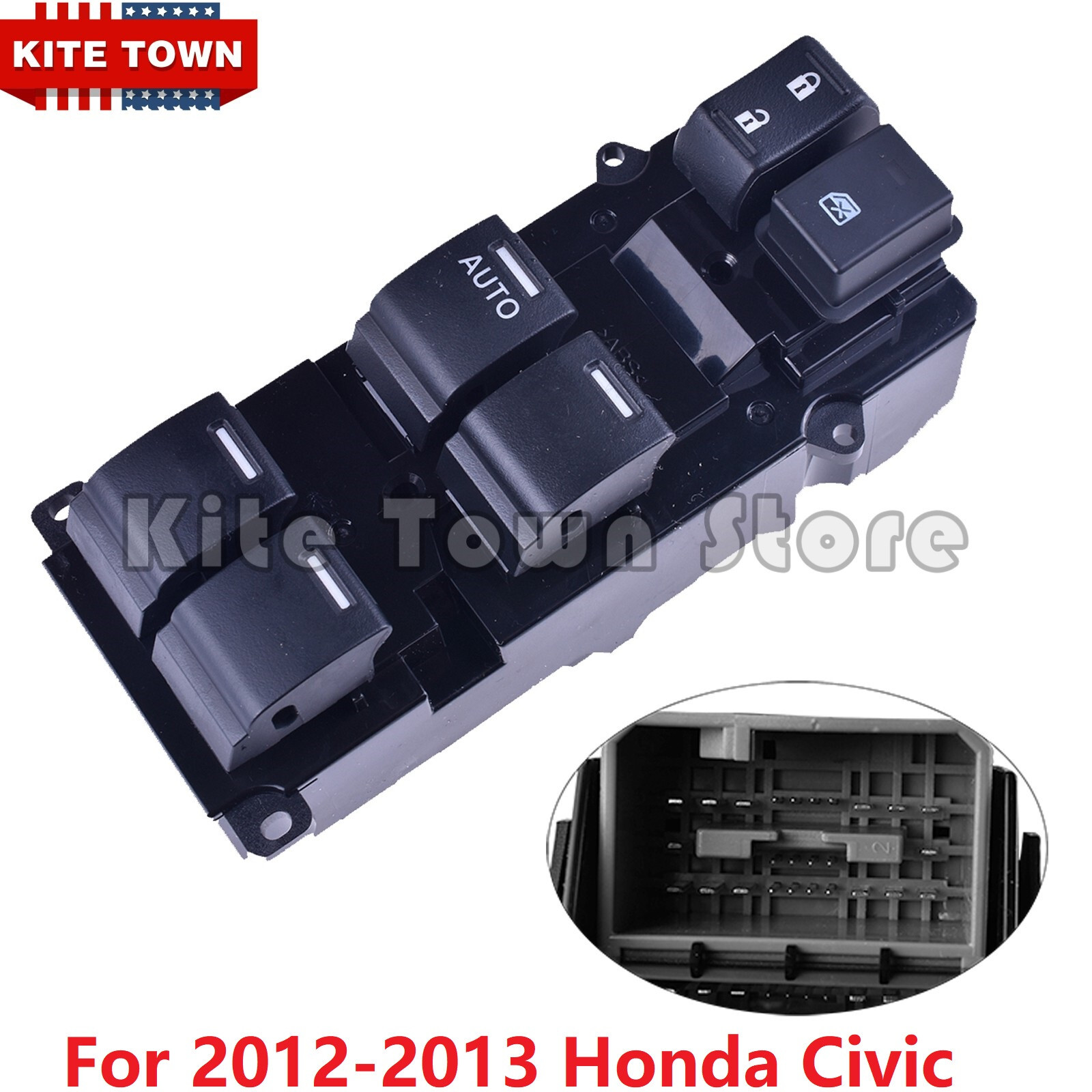 Master Power Window Switch Front Left For 2012-2013 Honda Civic EX-L 35750TR0A21