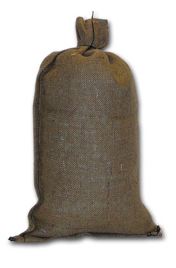 10 USGI BURLAP MILITARY SANDBAGS NEW USGI Sandbag 12" x 24" BROWN GREEN