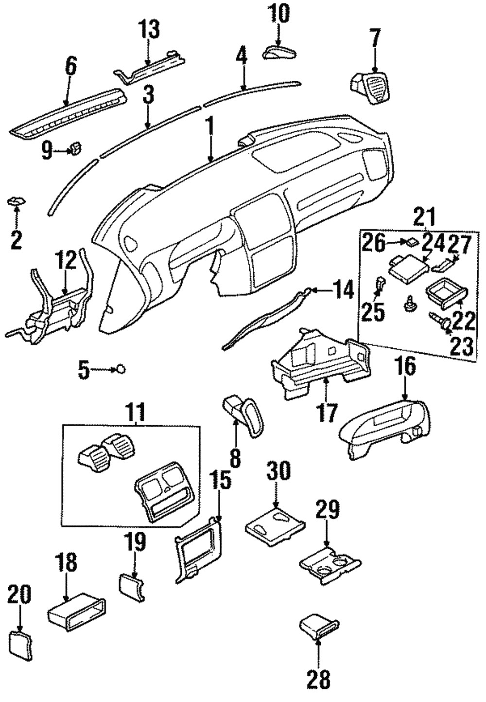 Genuine Subaru Center Panel 66221AC000ML