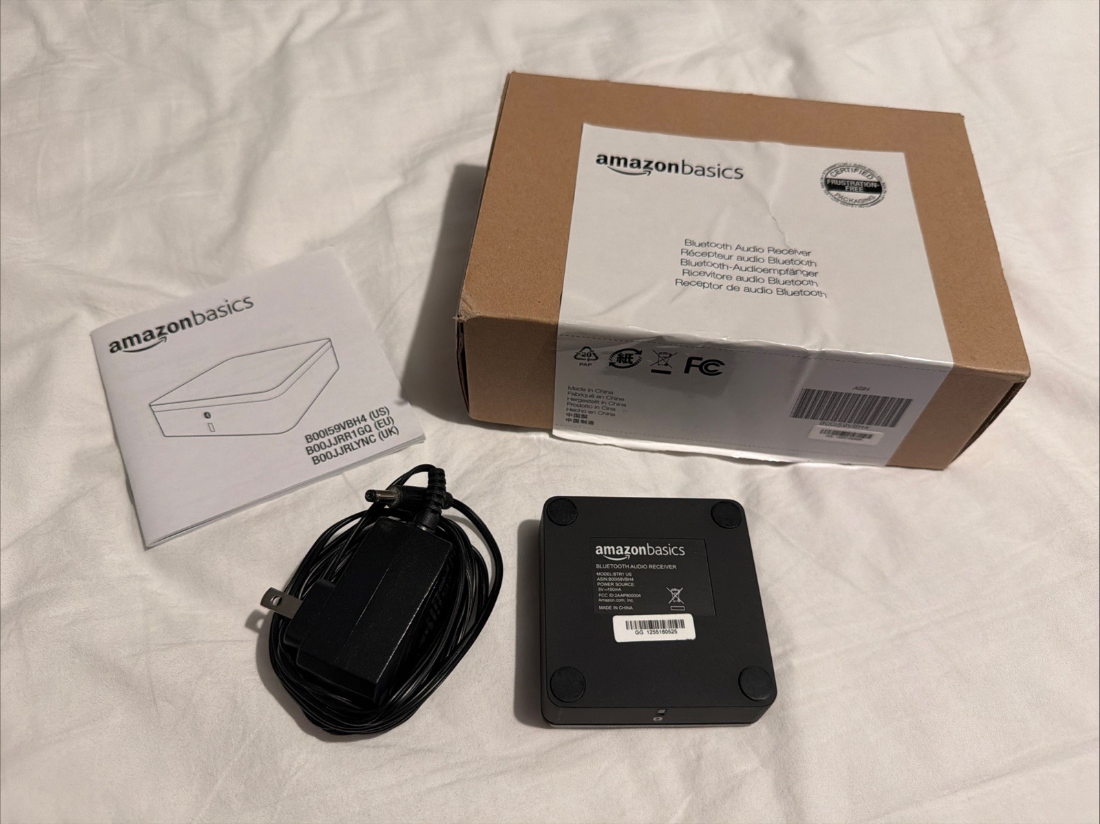 Amazon Basics Bluetooth Audio Receiver Model BTR1 US - Works!