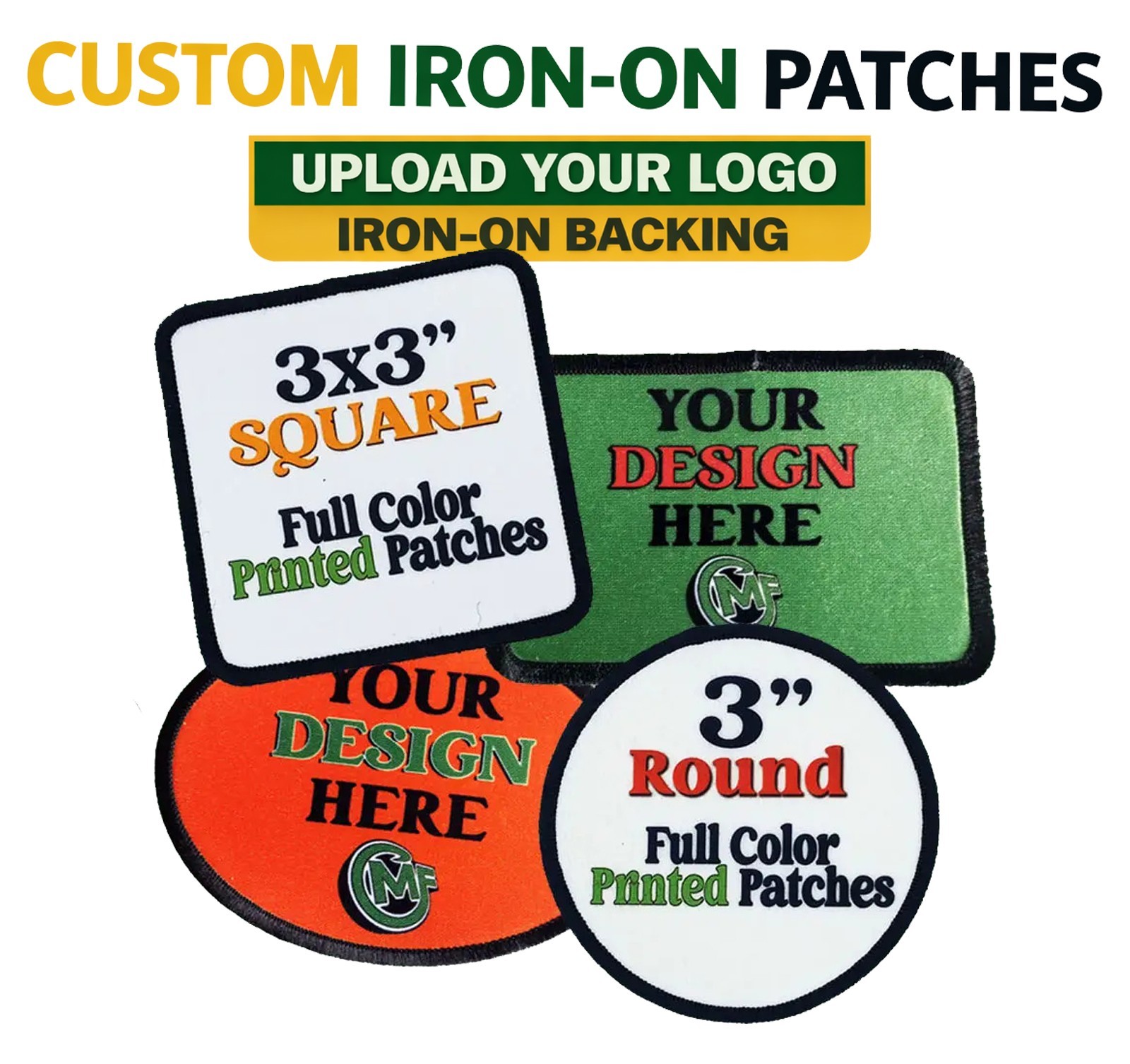 Custom Iron On  Printed Patches - Personalized Patches with Full Color Printing