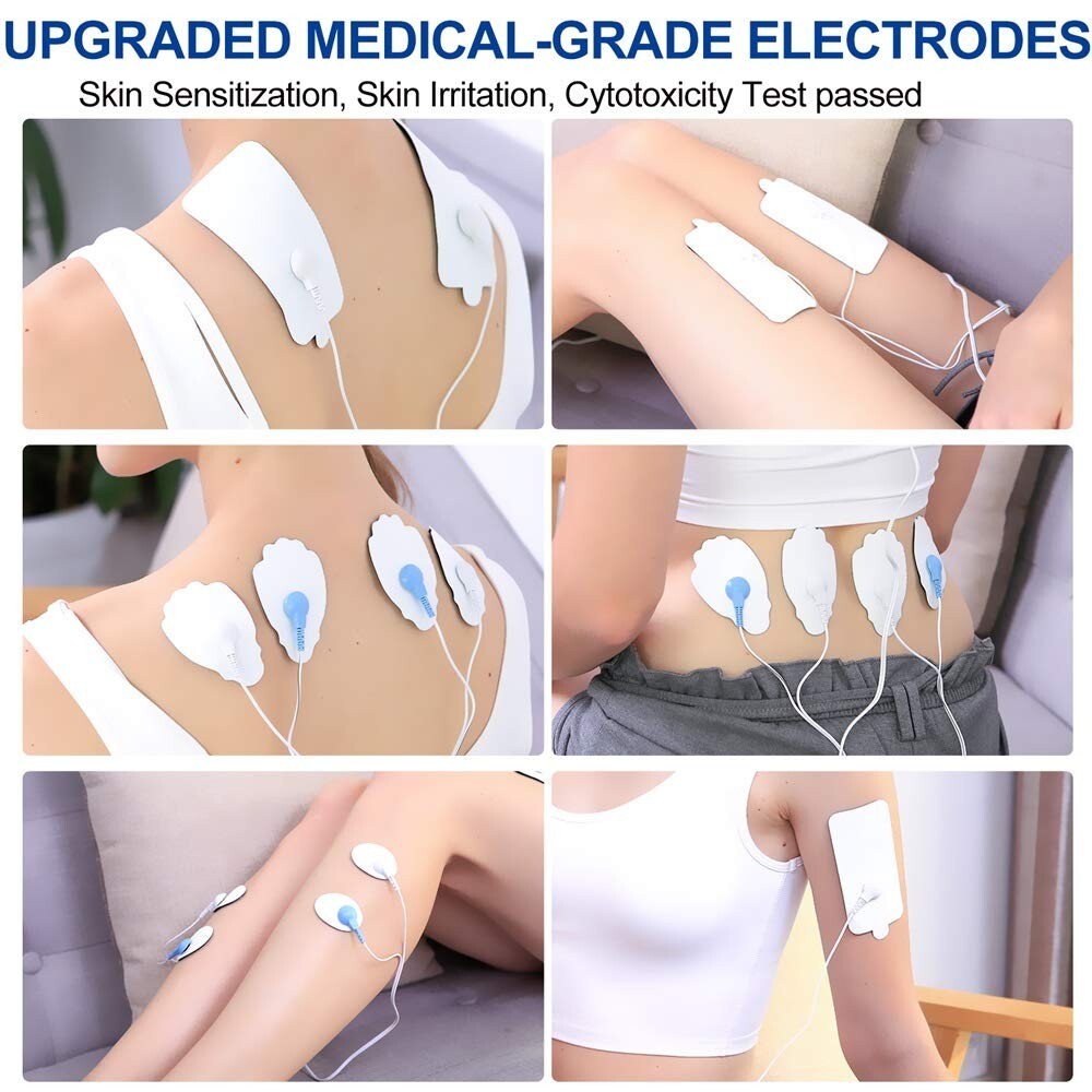 40PCS Snap On Replacement Pads For Pulse Massager & Electrode Tens Unit US