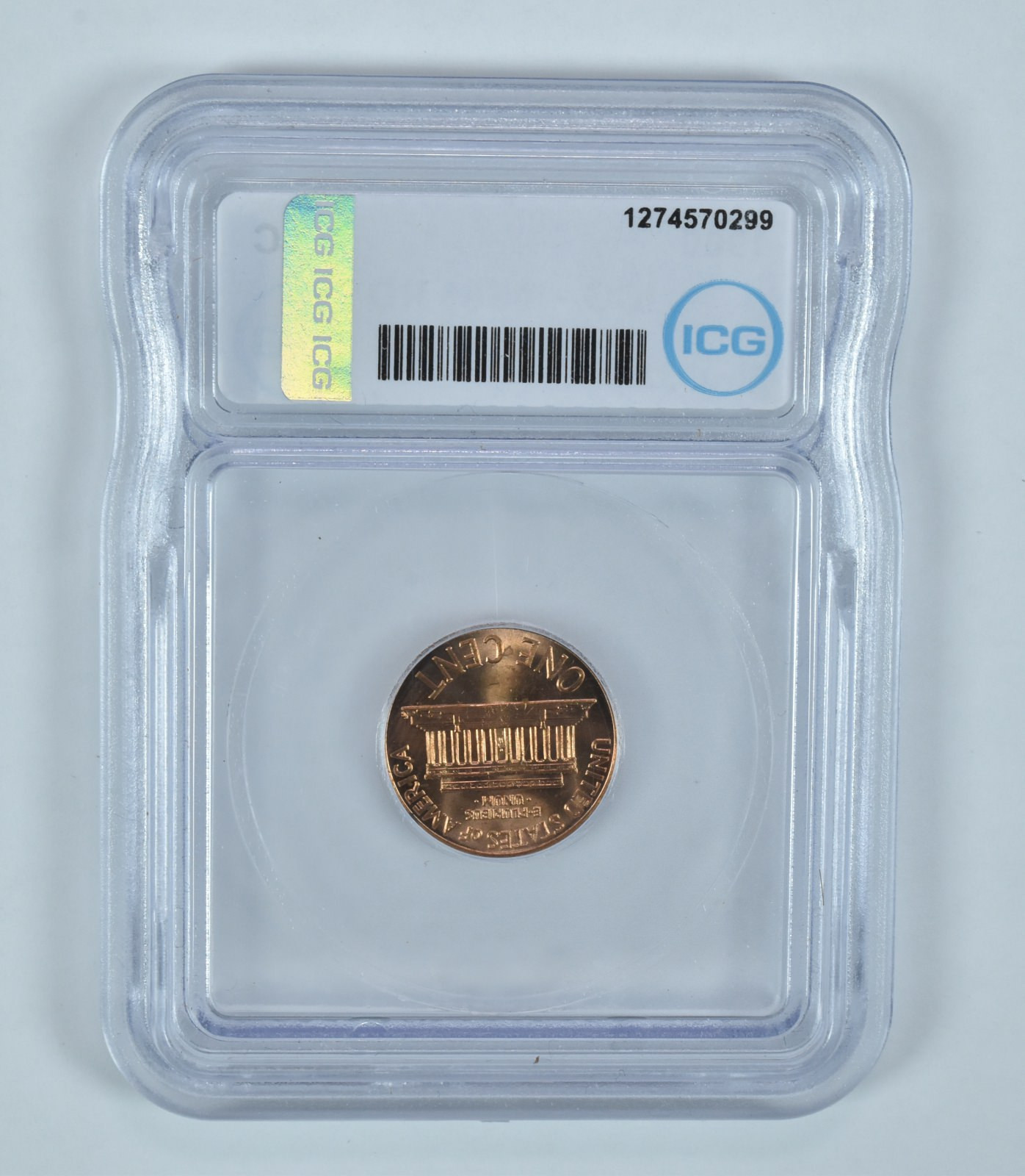 1960 Lincoln Memorial Cent Small Date MS66 RD ICG