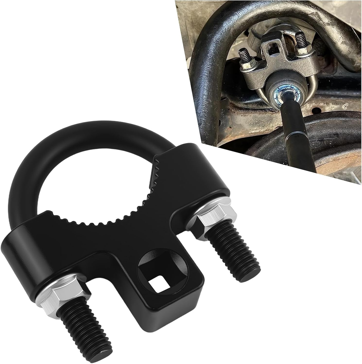 3/8" Drive Inner Tie Rod Removal Tool,U-Shaped Low-Profile Inner Tie Rod Tool wi