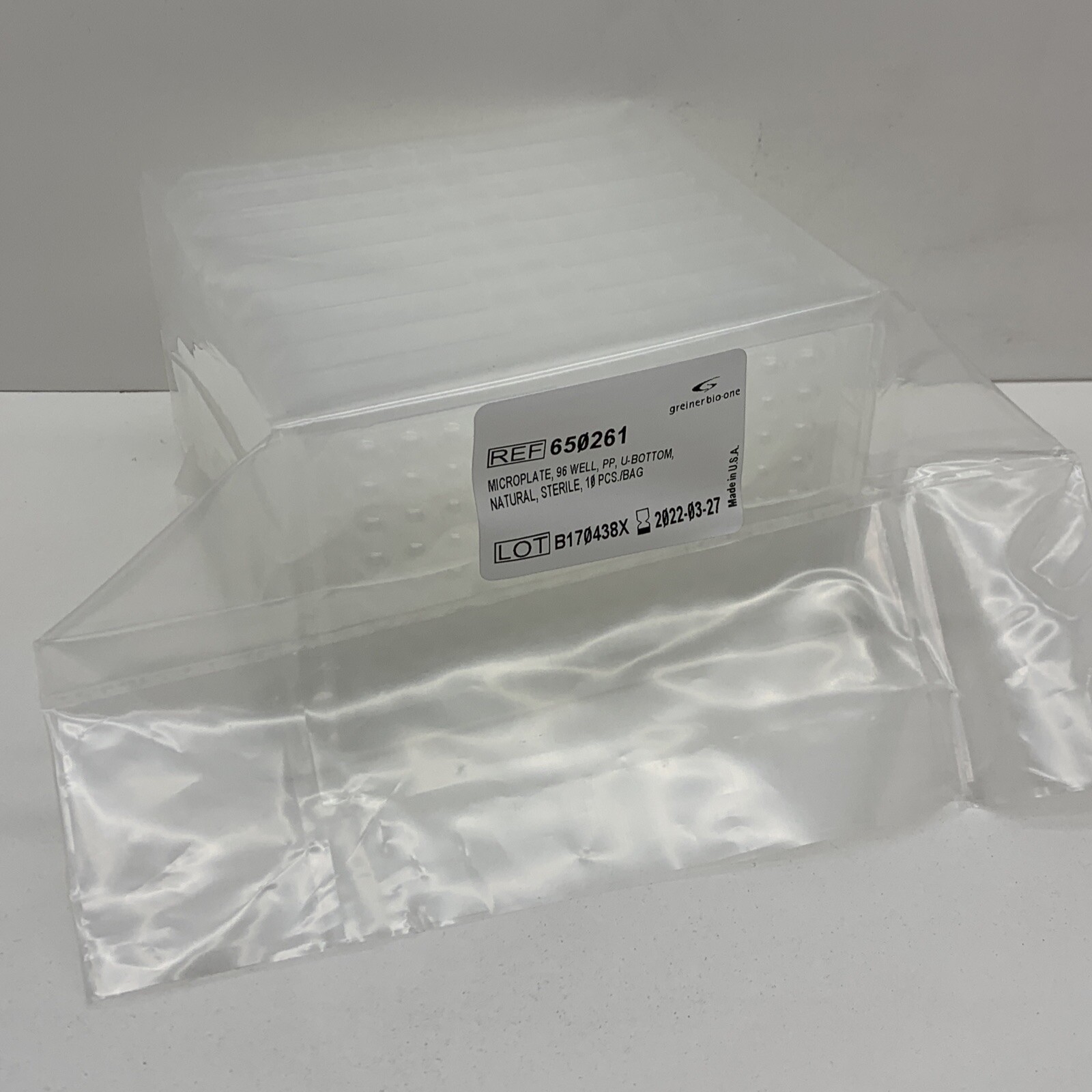 (100) Greiner Bio-One 650261 Sterile U-Bottom Microplate 96-Well ~EXPIRED 2022~