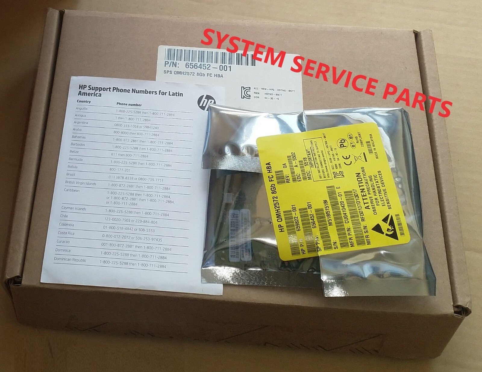 HPE QLOGIC HP 8Gb Fibre Channel Host Bus HBA 656452-001 659822-001 QMH2572 (NEW)