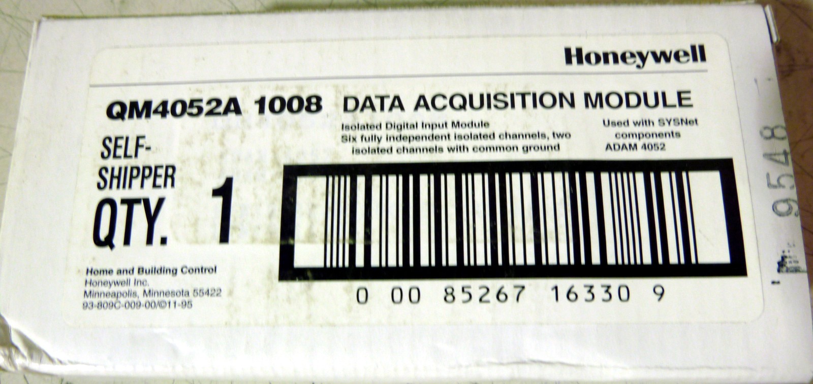 HONEYWELL QM4052A1008 DATA ACQUISITION MODULE
